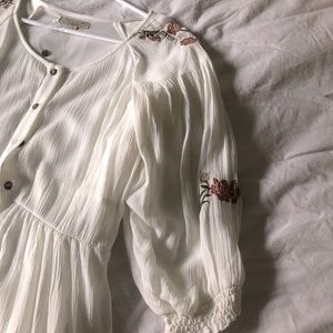 White Embroidered Summer Dress